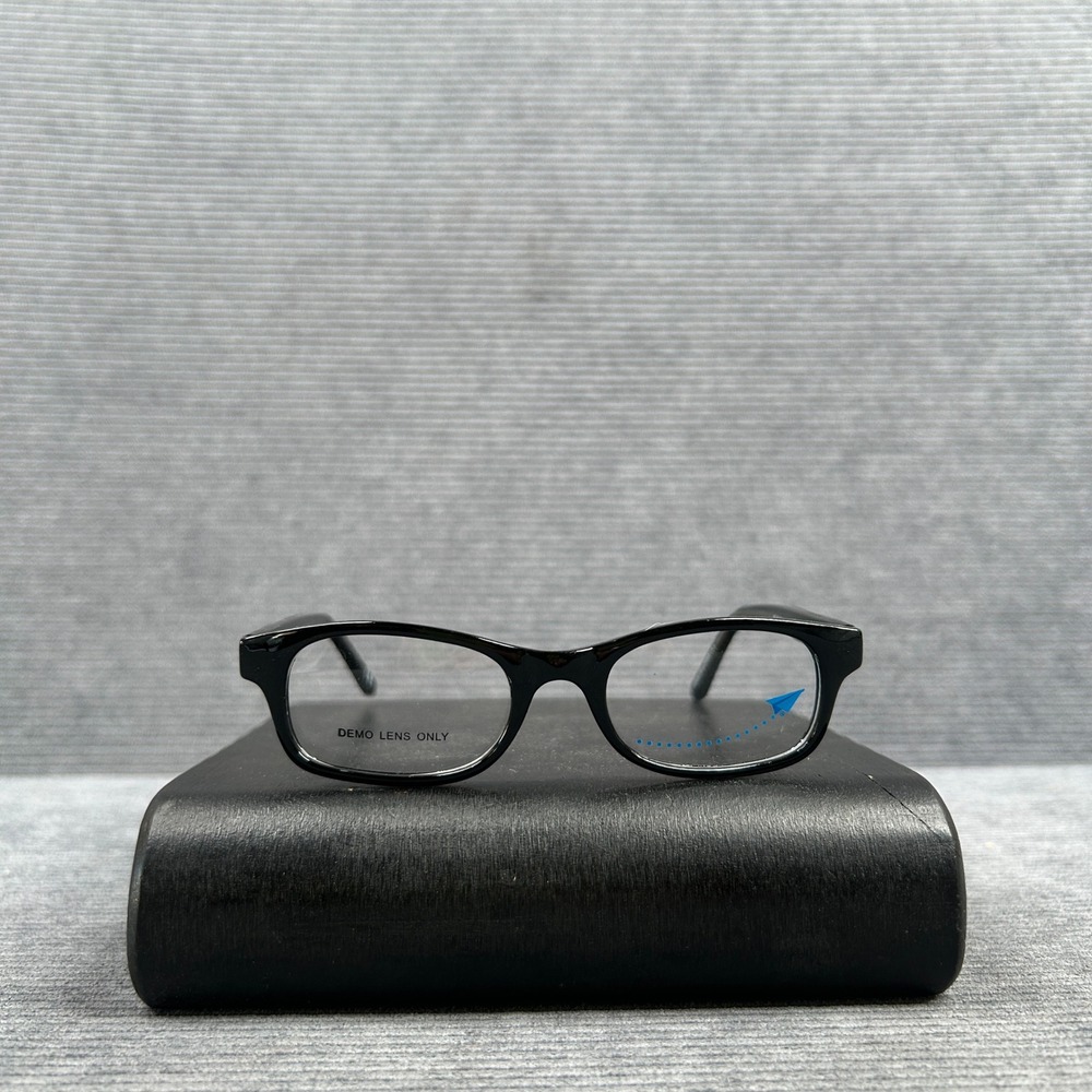 Essilor Vision Foundation EVF8018 Black Rectangular Y2k Eyeglass Frames